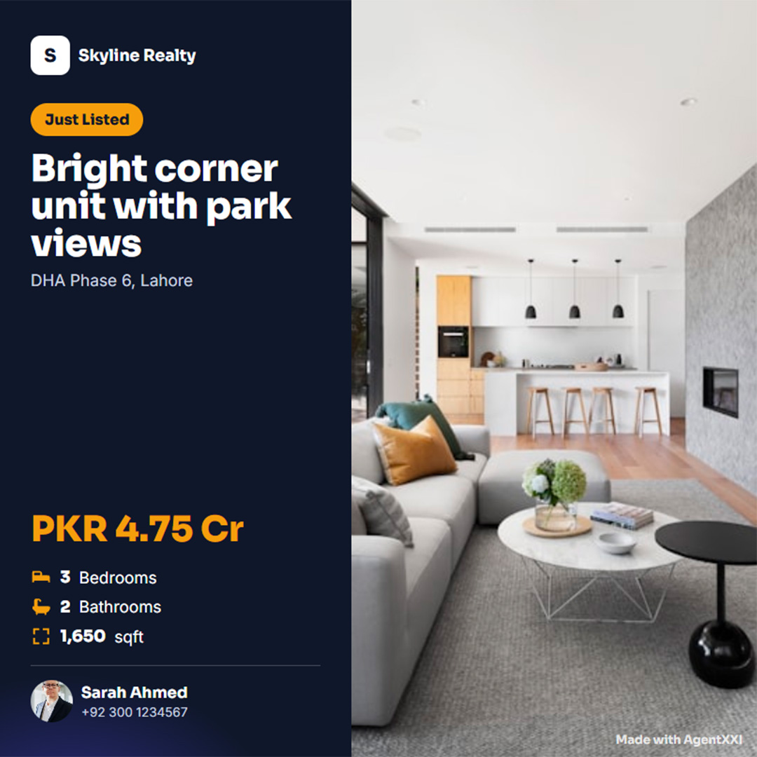 Square real estate listing template